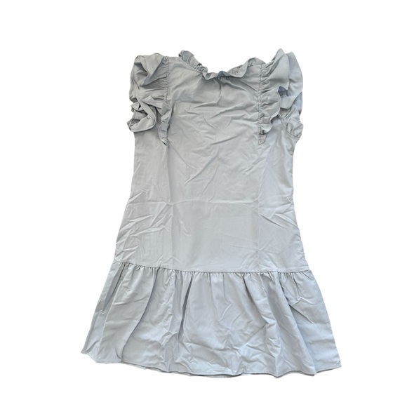 NWT Dokotoo Baby Blue Babydoll Ruffle Sleeve Drawstring V-neck Swing Dress Small - Picture 7 of 13